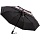 Зонт женский, полный автомат, черный с кантом, HD-U07