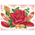 Картина по номерам на холсте ТРИ СОВЫ «Роза», 30×40, с акриловыми красками и кистями