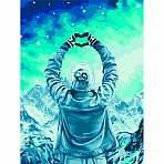 Картина по номерам на холсте ТРИ СОВЫ «Любовь и горы», 30×40, с акриловыми красками и кистями