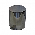 Ведро для мусора с педалью 15 л нержавеющая сталь хром (25×33 см)