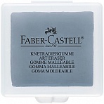Ластик-клячка Faber-Castell, формопласт, 40×35×10мм, серый, пластик. контейнер