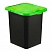 превью Контейнер для мусора Пуро 18 л пластик черный/зеленый (29.5×34.5×35 см)