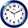 Часы настенные ход плавный, Troyka 11140118, круглые, 29×29×3.5, синия рамка