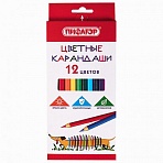 Карандаши цветные ПИФАГОР «Веселая такса», 12 цветов, классические, заточенные