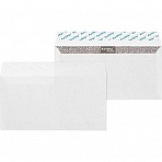 Конверт Комус E65 Security 80 г/кв. м белый стрип с внутренней запечаткой (50 штук в упаковке)