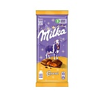 Шоколад Milka с карамельной начинкой, 90г