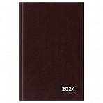 Ежедневник датированный 2024г., A5, 168л., бумвинил, OfficeSpace, коричневый