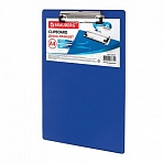 Доска-планшет BRAUBERG "NUMBER ONE A4", с верхним прижимом, А4, 22,8х31,8 см, картон/ПВХ, синяя