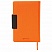 превью Ежедневник недатированный А5 (138×213 мм) BRAUBERG «Waves», 160 л., кожзам, оранжевый/черный