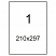 превью Этикетки самоклеящиеся Office Label эконом 210×297 мм белые (1 штука на листе А4, 50 листов в упаковке)