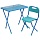 Набор складной мебели (стол + стул) Nika kids КП2/7 «Хочу все знать», ламинир. столешница, сиденье мягкое/ткань, синий