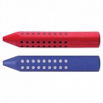 Резинка стирательная FABER-CASTELL «Grip 2001», трехгранная, 90×15×15 мм, красная/синяя