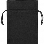 Мешочек подарочный US Basic Лен средний черный (13×18 см)