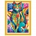 превью Картина стразами (алмазная мозаика) сияющая 40×50 см, ОСТРОВ СОКРОВИЩ «Восточный кот», без подрамника