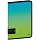 Папка на молнии Berlingo «Radiance» А4, 600мкм, голубой/зеленый градиент, с рисунком