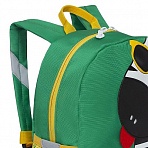 Рюкзак детский Grizzly, 22×28×10см, 1 отделение, 2 кармана, укрепленная спинка, зеленый