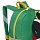 Рюкзак детский Grizzly, 22×28×10см, 1 отделение, 2 кармана, укрепленная спинка, зеленый