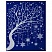 превью Украшение для окон и стекла ЗОЛОТАЯ СКАЗКА «Дерево в снежинках», 30×38 см, ПВХ