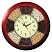 превью Часы настенные ход плавный, Troyka 11131141, круглые, 29×29×3.5, бордовая рамка