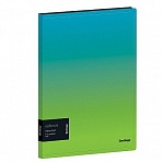 Папка с 10 вкладышами Berlingo «Radiance», 17мм, 600мкм, с внутр. карманом, голубой/зеленый градиент