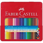 Карандаши цветные Faber-Castell «Grip», 24цв., трехгран., заточен., метал. упак. 