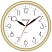 превью Часы настенные ход плавный, Troyka 21271212, круглые, 24×24×3, золотистая рамка