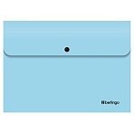 Папка-конверт на кнопке Berlingo «Instinct» А4, 330мкм, аквамарин