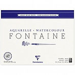 Альбом для акварели 25л., 30×40, на склейке Clairefontaine «Fontaine Demi-satiné», 300г/м2, горяч. пресс, полу-сатин