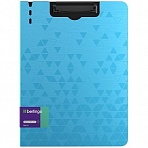 Папка-планшет с зажимом Berlingo «Neon» A4, пластик (полифом), 1800мкм, голубой неон