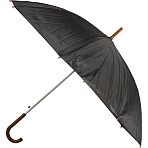Зонт трость полуавтоматич. с пластик. ручкой, 8 спиц, черный, HD-HW01(H/T)