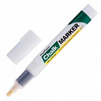 Маркер меловой MUNHWA «Chalk Marker», 3 мм, БЕЛЫЙ, сухостираемый, для гладких поверхностей