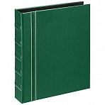 Альбом для монет OfficeSpace «Люкс» формат Optima, 230×270 на кольцах, зеленый матовый, 10л., иск. кожа