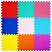превью Коврик-пазл напольный 0.9×0.9 м, мягкий, цветной, 9 элементов 30×30 см, толщина 1 см, ЮНЛАНДИЯ