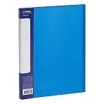 Папка с 40 вкладышами СТАММ «Кристалл» А4, 21мм, 700мкм, пластик, синяя