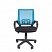 превью Кресло офисное Easy Chair 304 черное/голубое (ткань/сетка/пластик)