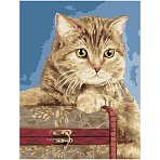 Картина по номерам на холсте ТРИ СОВЫ «Кошка», 40×50, с акриловыми красками и кистями