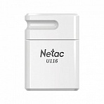 Флеш-диск 16 GB NETAC U116, USB 2.0, белый-20WH