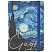 превью Блокнот с резинкой в клетку 96 л., А5 (145×203 мм), твердая обложка с фольгой, BRAUBERG, «Van Gogh»