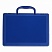превью Папка-портфель Стамм пластиковая А4 синяя (280×375 мм, 1 отделение)