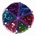 превью Блестки для декора ОСТРОВ СОКРОВИЩ, крупные шестигранные, в диспенсере с дозатором, 6 цветов по 9 грамм