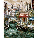 Картина по номерам на холсте ТРИ СОВЫ «Венецианский канал», 40×50, с акриловыми красками и кистями