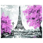 Картина по номерам на холсте ТРИ СОВЫ «Париж», 40×50, с поталью, акриловыми красками и кистями