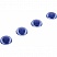 превью Магниты для досок (диаметр 40 мм, 4 штуки в упаковке) для стеклянных досок прозрачные синие Глобус