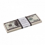 Деньги шуточные «100 долларов», упаковка с европодвесом