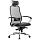 Кресло офисное МЕТТА «К-31» хромкожасиденье и спинка мягкиебелое