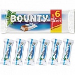 Шоколадные батончики Bounty (6 штук по 27.5 г)