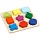 Развивающая игрушка ТРИ СОВЫ Пирамидка «Радуга-дуга», дерево, 7 деталей, классические цвета