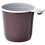 Чашки одноразовые для кофе OfficeClean 200мл, набор 50шт., премиум, ПП, бело-коричневые, хол/гор