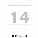 Этикетки самоклеящиеся Office Label эконом 105×42.4 мм белые (14 штук на листе А4, 50 листов в упаковке)
