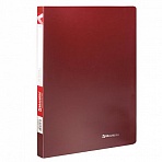 Папка с пластиковым скоросшивателем BRAUBERG «Office», красная, до 100 листов, 0.5 мм